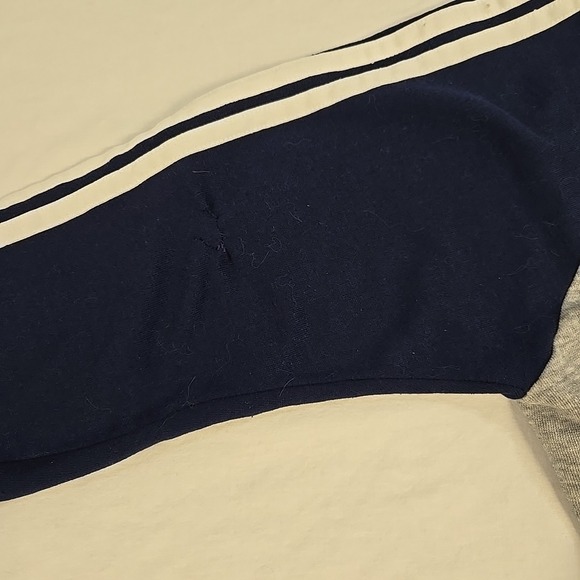 Vintage Adidas Zip Up Track Jacket Grey Blue Men's Medium Made in USA - Picture 11 of 16